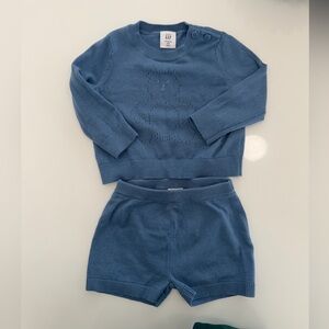 GAP Baby Blue Knit Set